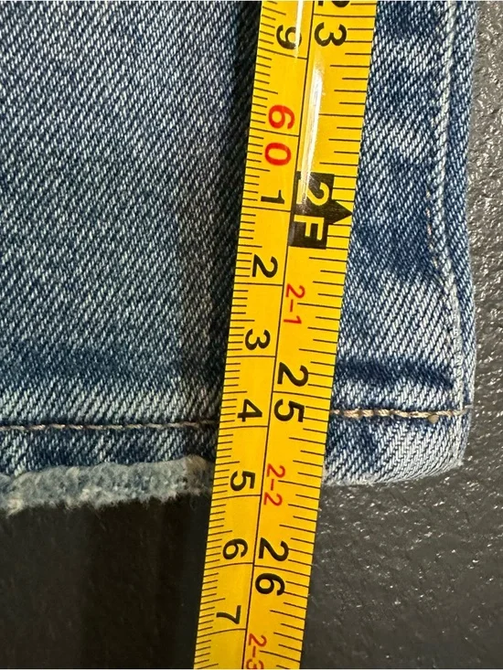 Pistola Lennon Jeans Essence High Rise Straight Crop Raw Hem Size 26 NWT - Picture 8 of 11